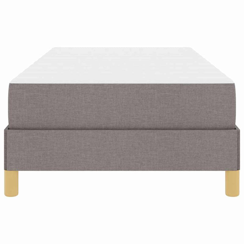 vidaXL Boxrugós ágy Taupe és Barna 80 x 200 cm Textil és mérnöki fa