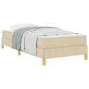 vidaXL Boxrugós ágy matracmal Krém 80 x 200 cm szövet