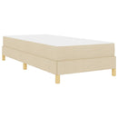 vidaXL Boxrugós ágy matracmal Krém 80 x 200 cm szövet