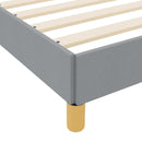 vidaXL Boxrugós ágy matracmal Világosszürke 90 x 190 cm szövet