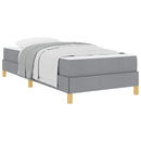 vidaXL Boxrugós ágy matracmal Világosszürke 90 x 190 cm szövet