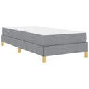 vidaXL Boxrugós ágy matracmal Világosszürke 90 x 190 cm szövet