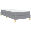 vidaXL Boxrugós ágy matracmal Világosszürke 90 x 190 cm szövet