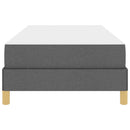 vidaXL Boxrugós ágy Sötétszürke és Barna 90 x 190 cm