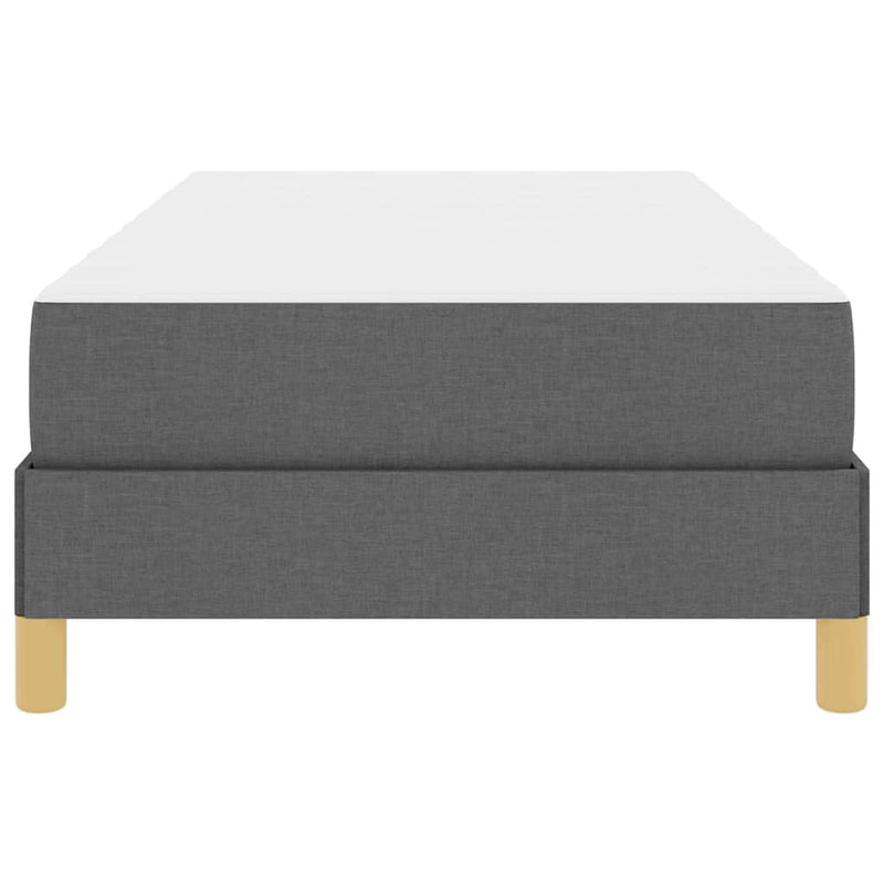 vidaXL Boxrugós ágy Sötétszürke és Barna 90 x 190 cm