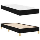 vidaXL Boxrugós ágy matracmal Fekete 90 x 190 cm szövet