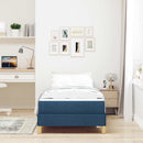 vidaXL Boxrugós ágy matracmal Kék 90 x 190 cm szövet
