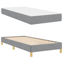 vidaXL Boxrugós ágy matracmal Világosszürke 90 x 200 cm szövet