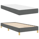 vidaXL Boxrugós ágy matracmal Sötétszürke 90 x 200 cm szövet
