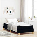 vidaXL Boxrugós ágy matracmal Fekete 90 x 200 cm szövet