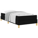 vidaXL Boxrugós ágy matracmal Fekete 90 x 200 cm szövet