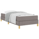 vidaXL Boxrugós ágy matracmal Tópszínű 90 x 200 cm szövet