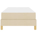 vidaXL Boxrugós ágy Krém és barna 90 x 200 cm Textil és mérnöki fa