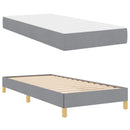 vidaXL Boxrugós ágy matracmal Világosszürke 100 x 200 cm szövet
