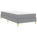 vidaXL Boxrugós ágy matracmal Világosszürke 100 x 200 cm szövet
