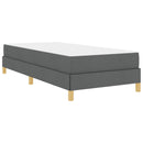 vidaXL Boxrugós ágy matracmal Sötétszürke 100 x 200 cm szövet