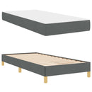 vidaXL Boxrugós ágy matracmal Sötétszürke 100 x 200 cm szövet