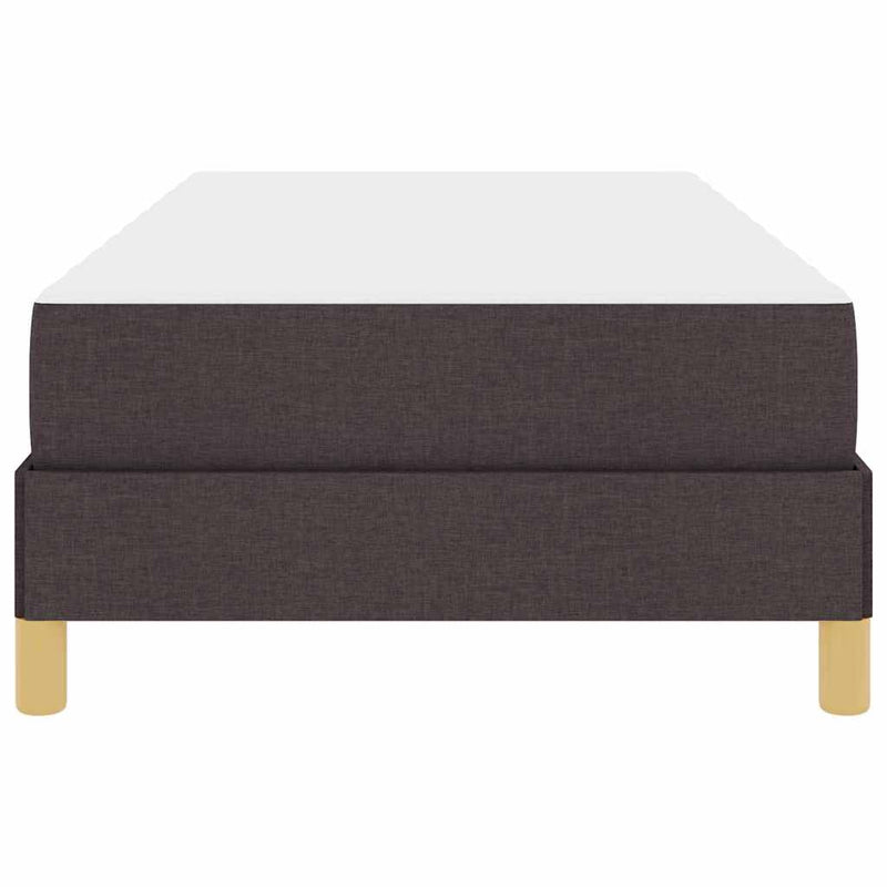 vidaXL Boxrugós ágy Barna 100 x 200 cm Textil és mérnöki fa