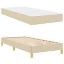 vidaXL Boxrugós ágy matracmal Krém 100 x 200 cm szövet