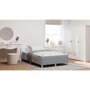 vidaXL Boxrugós ágy matracmal Világosszürke 120 x 190 cm szövet