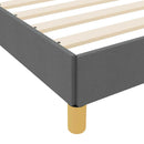 vidaXL Boxrugós ágy matracmal Sötétszürke 120 x 190 cm szövet