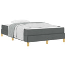 vidaXL Boxrugós ágy matracmal Sötétszürke 120 x 190 cm szövet