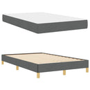 vidaXL Boxrugós ágy matracmal Sötétszürke 120 x 190 cm szövet