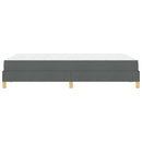vidaXL Boxrugós ágy matracmal Sötétszürke 120 x 190 cm szövet