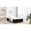 vidaXL Boxrugós ágy matracmal Fekete 120 x 190 cm szövet
