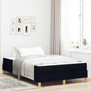 vidaXL Boxrugós ágy matracmal Fekete 120 x 190 cm szövet
