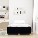 vidaXL Boxrugós ágy matracmal Fekete 120 x 190 cm szövet