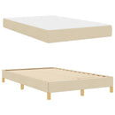 vidaXL Boxrugós ágy matracmal Krém 120 x 190 cm szövet
