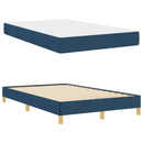 vidaXL Boxrugós ágy matracmal Kék 120 x 190 cm szövet