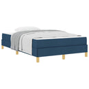 vidaXL Boxrugós ágy matracmal Kék 120 x 190 cm szövet