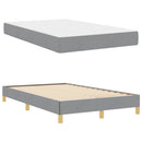 vidaXL Boxrugós ágy matracmal Világosszürke 120 x 200 cm szövet