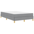 vidaXL Boxrugós ágy matracmal Világosszürke 120 x 200 cm szövet