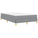 vidaXL Boxrugós ágy matracmal Világosszürke 120 x 200 cm szövet