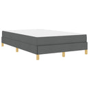 vidaXL Boxrugós ágy matracmal Sötétszürke 120 x 200 cm szövet