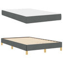 vidaXL Boxrugós ágy matracmal Sötétszürke 120 x 200 cm szövet