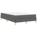 vidaXL Boxrugós ágy matracmal Sötétszürke 120 x 200 cm szövet