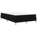 vidaXL Boxrugós ágy matracmal Fekete 120 x 200 cm szövet