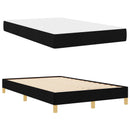 vidaXL Boxrugós ágy matracmal Fekete 120 x 200 cm szövet