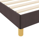vidaXL Boxrugós ágy matracmal Sötét Barna 120 x 200 cm szövet