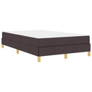 vidaXL Boxrugós ágy matracmal Sötét Barna 120 x 200 cm szövet