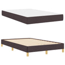 vidaXL Boxrugós ágy matracmal Sötét Barna 120 x 200 cm szövet