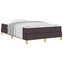 vidaXL Boxrugós ágy matracmal Sötét Barna 120 x 200 cm szövet