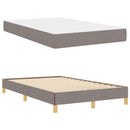 vidaXL Boxrugós ágy Tópszínű 120 x 200 cm szövet