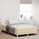 vidaXL Boxrugós ágy matracmal Krém 120 x 200 cm szövet