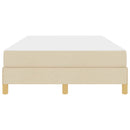 vidaXL Boxrugós ágy Krém és barna 120 x 200 cm Textil és mérnöki fa