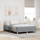 vidaXL Boxrugós ágy matracmal Világosszürke 140 x 190 cm szövet